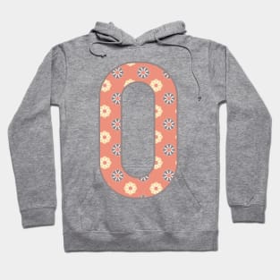 MONOGRAM LETTER O PINK FLORAL TYPOGRAPHY DESIGN Hoodie